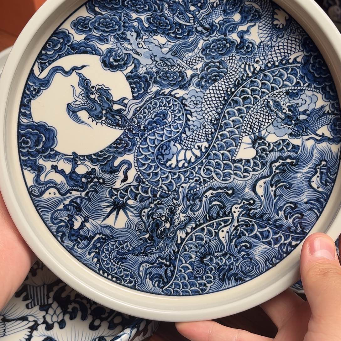 元青花五龙重工壶承