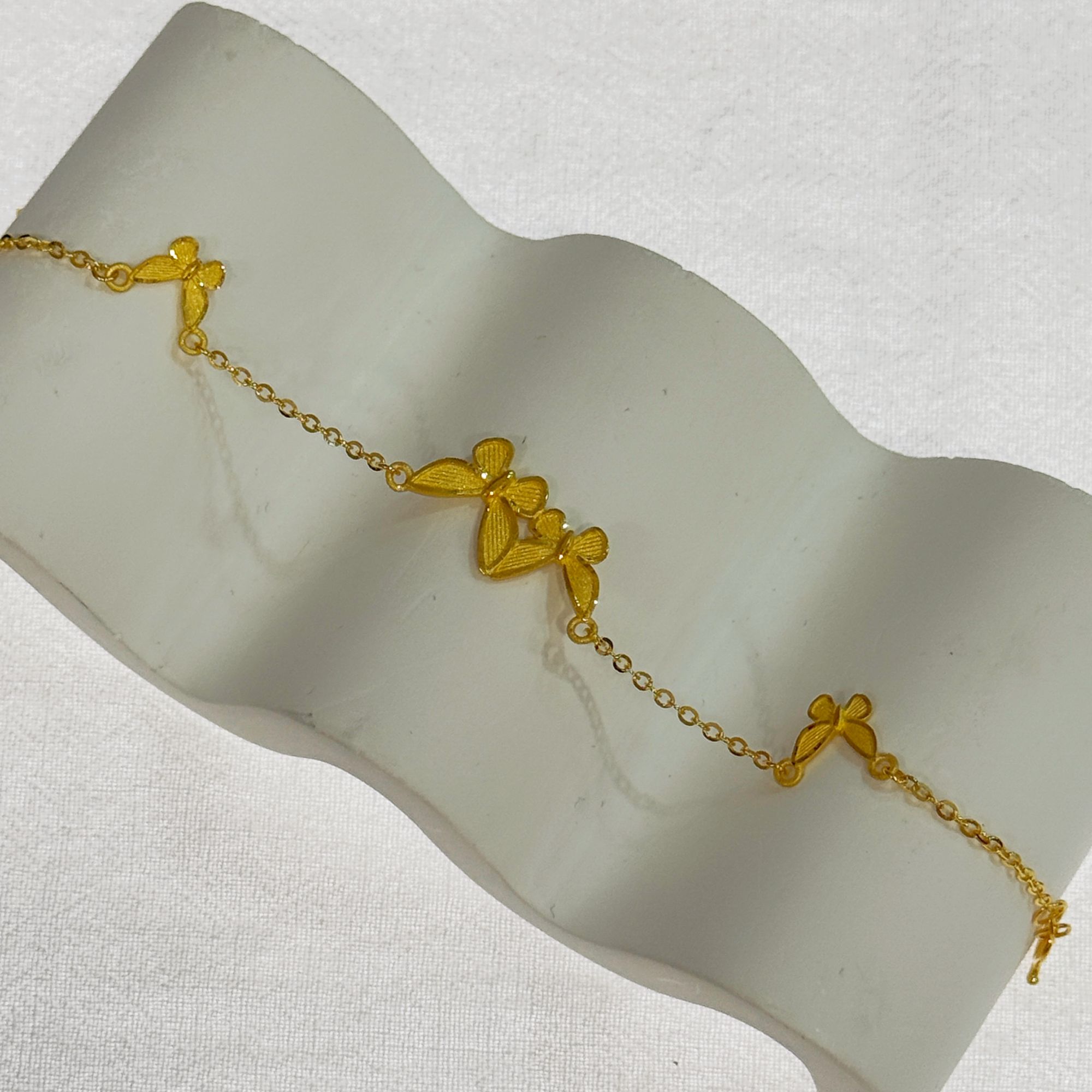 5G工艺【福迭而至蝴蝶黄金手链】足金999