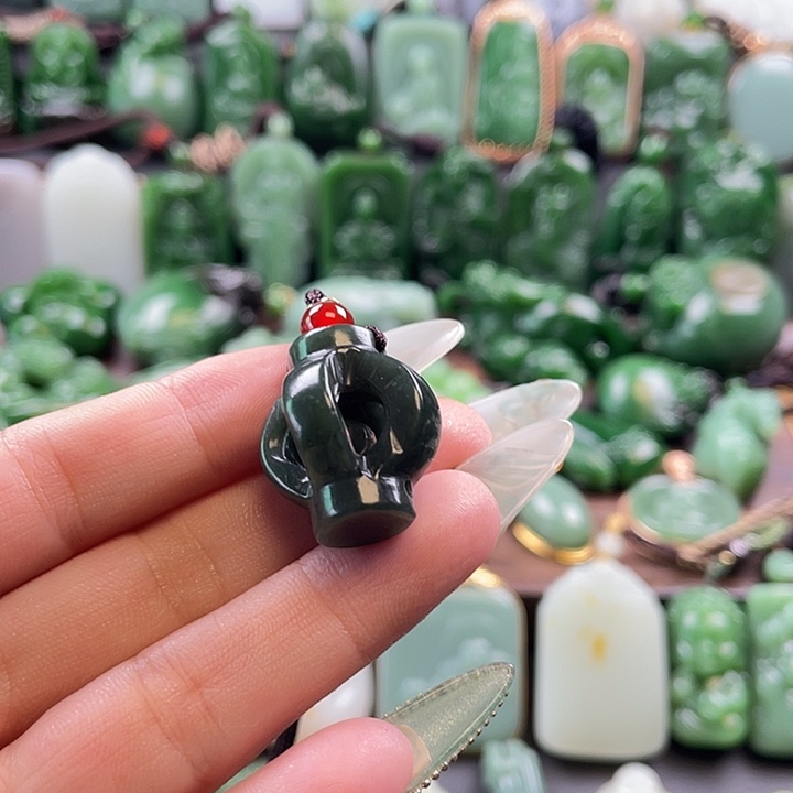 和田玉未镶嵌挂件独*