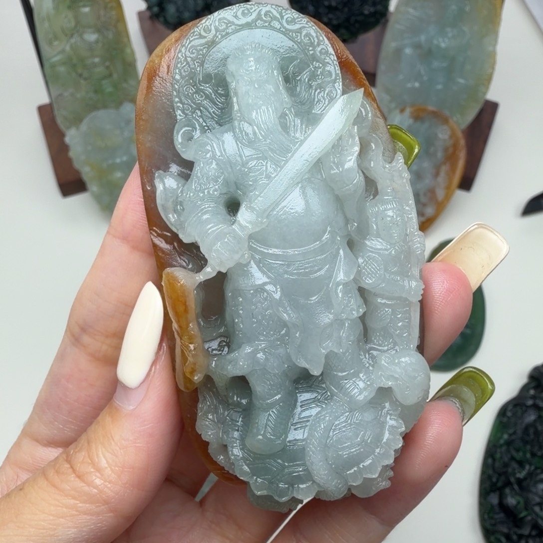 定制翡翠未镶嵌真武大帝
