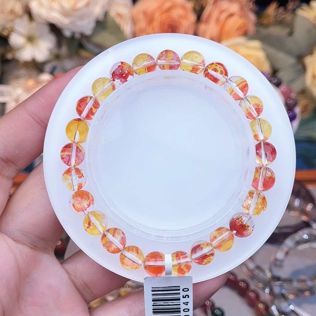 水晶未镶嵌手链锦鲤胶花7m