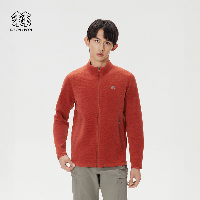 KOLON SPORT可隆抓绒衣男士Polartec立领长毛抓绒夹克