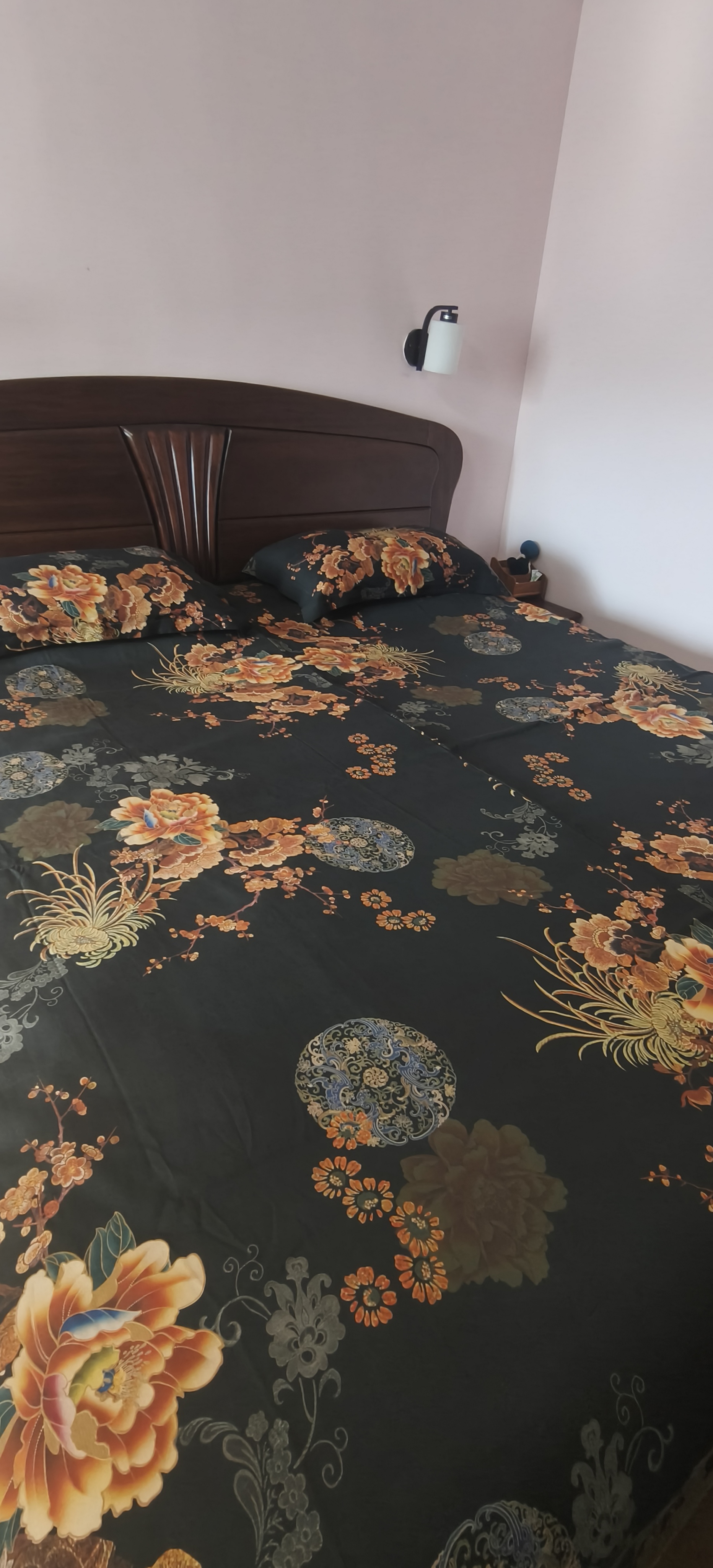 绢纺老料红云纱四件套（床单230*250被套220*240枕套82*55*2）