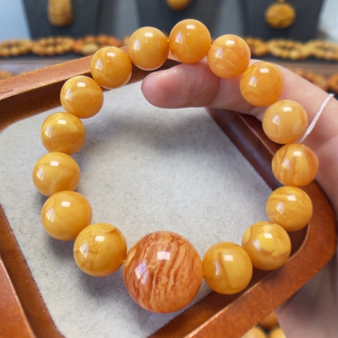 蜜蜡未镶嵌手串蜜蜡