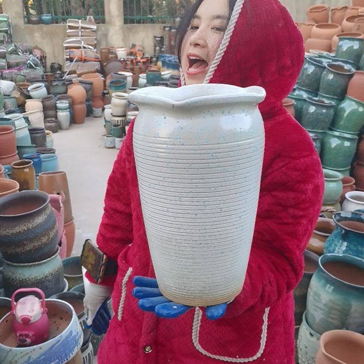 红陶口20高33一个盆子