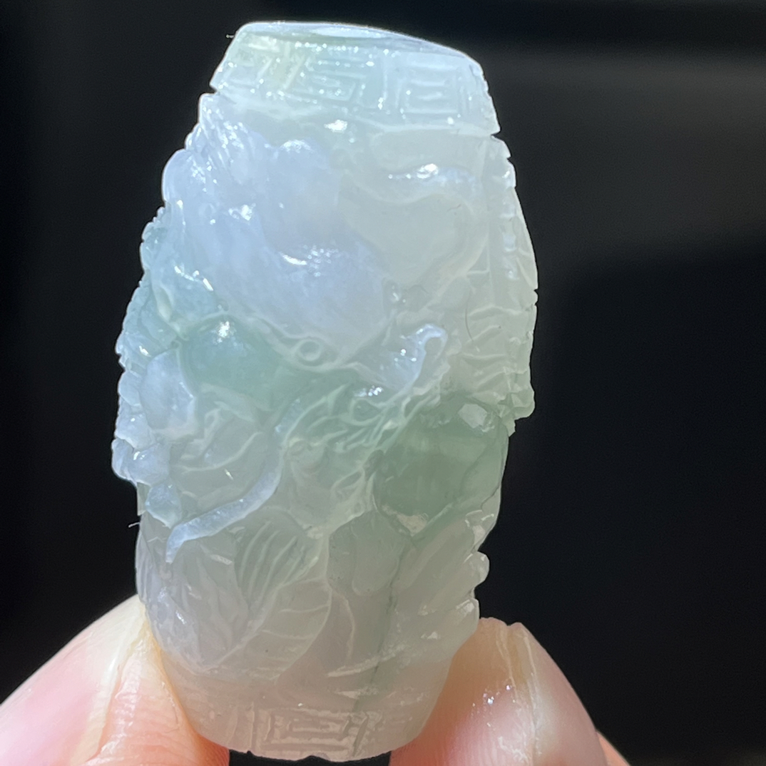天然缅甸A货翡翠糯冰冰胶飘花龙珠毛货买断需抛光