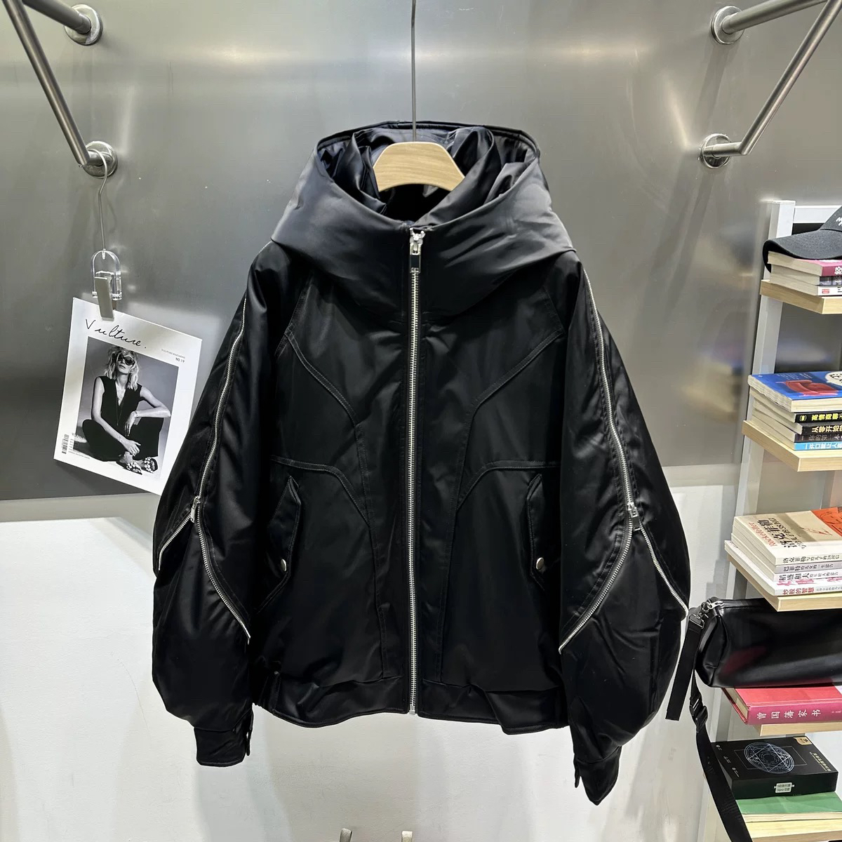 外套防风短款拉链常规款几何宽松时尚合格品男士