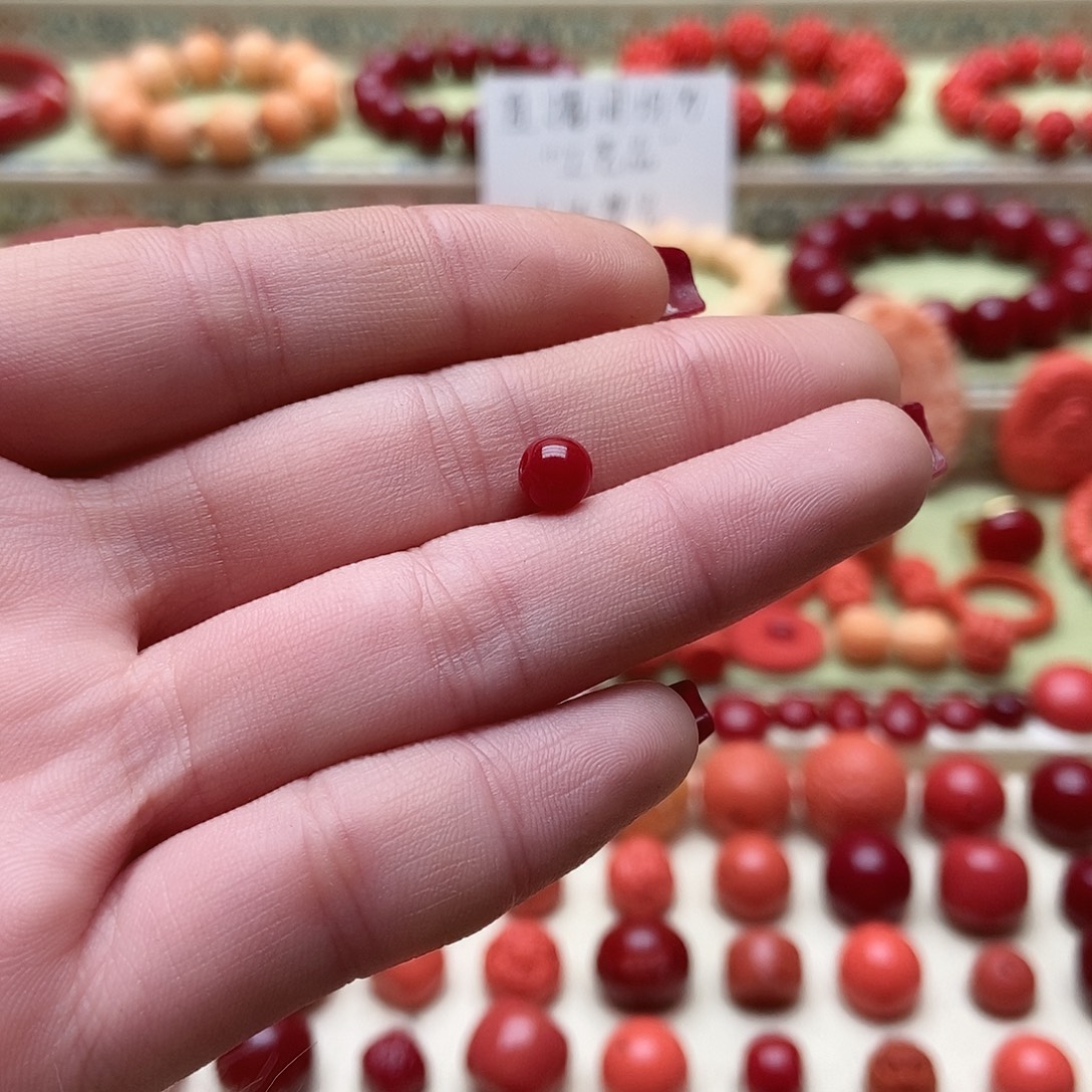 我***句非金属0.6m红色圆珠10