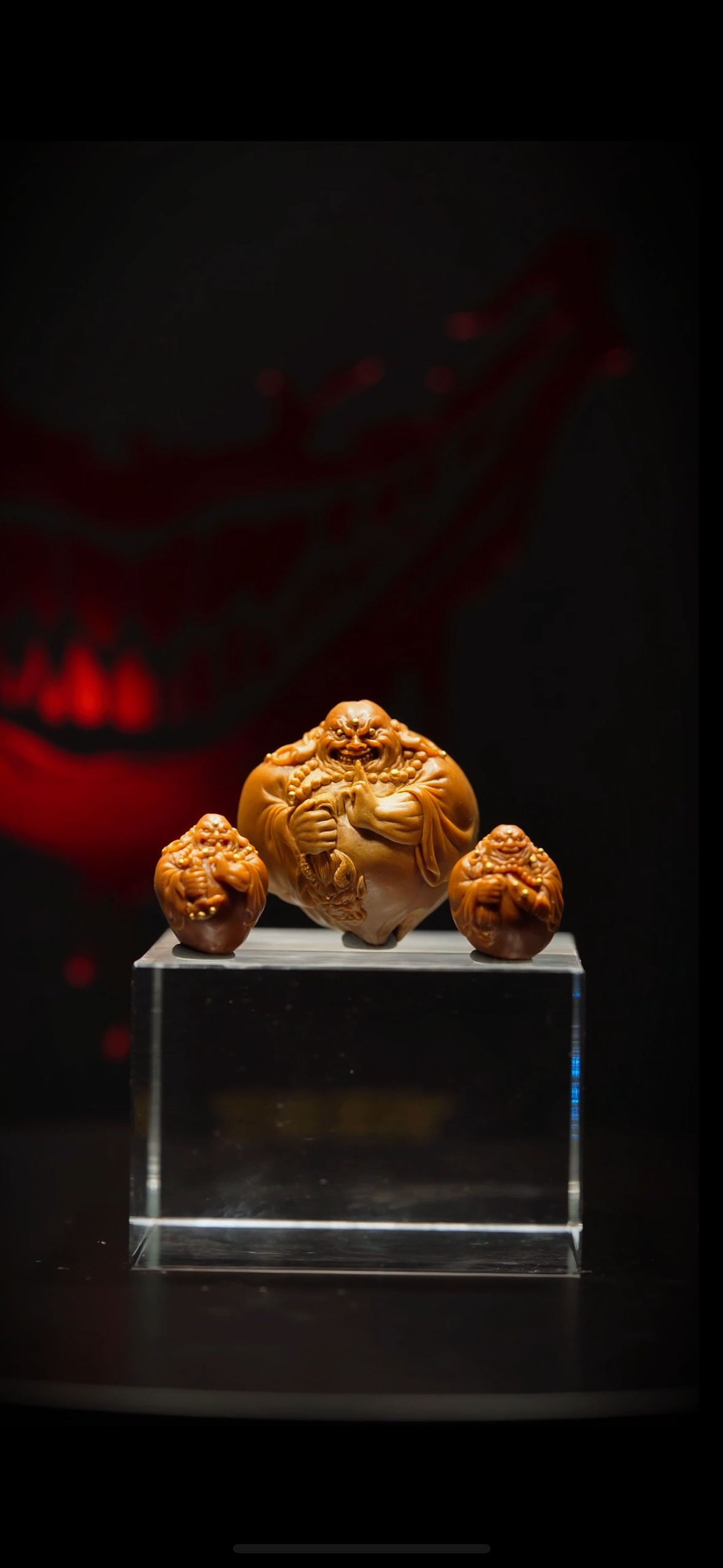 丑皇-大小金整身佛爷手把件