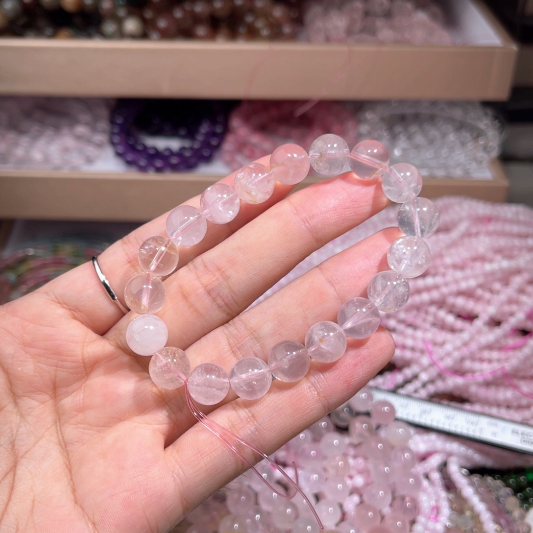 未镶嵌手链水晶粉水晶002