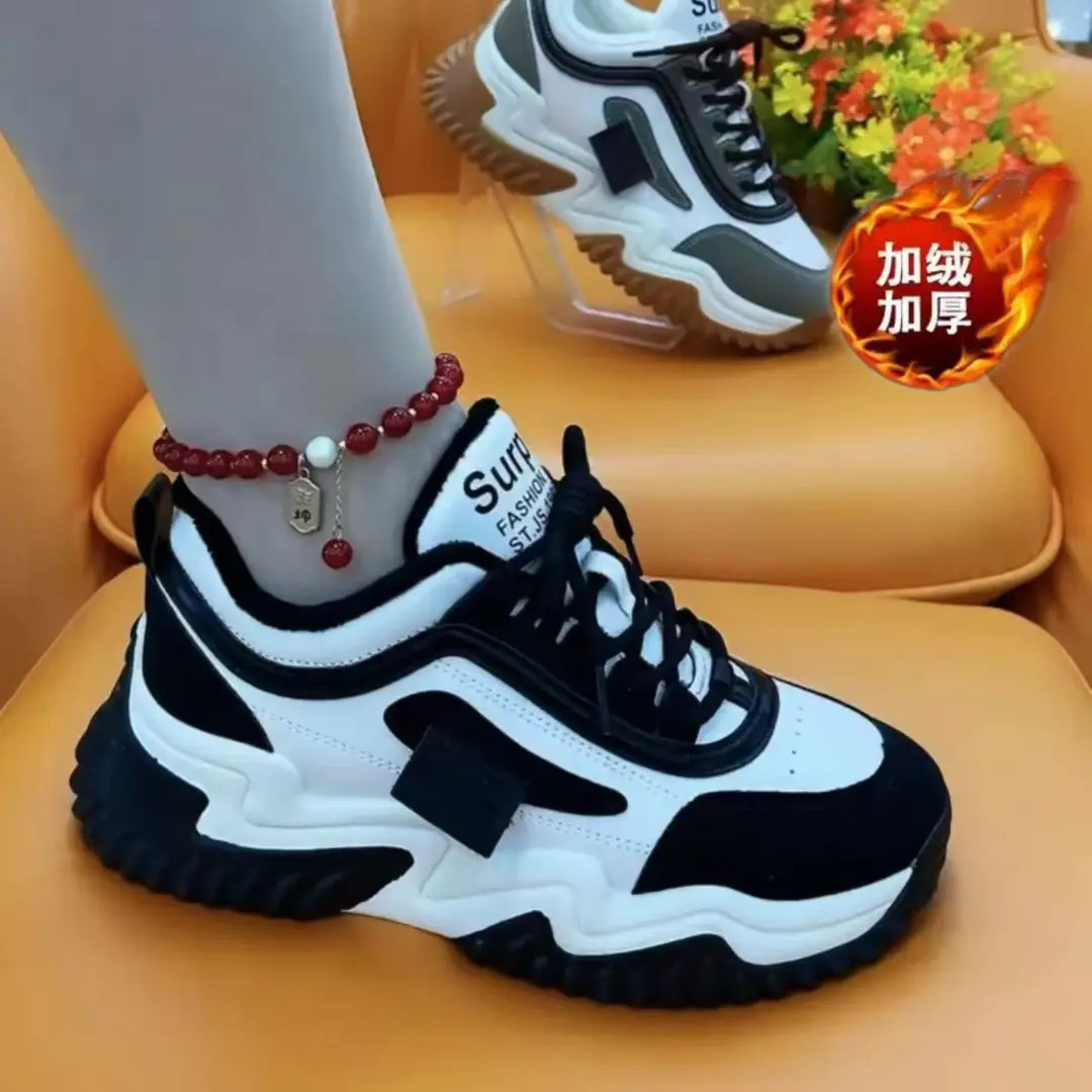 品牌热卖秋冬爆款软底软面加绒加厚保暖防滑休闲运动百搭女大棉鞋