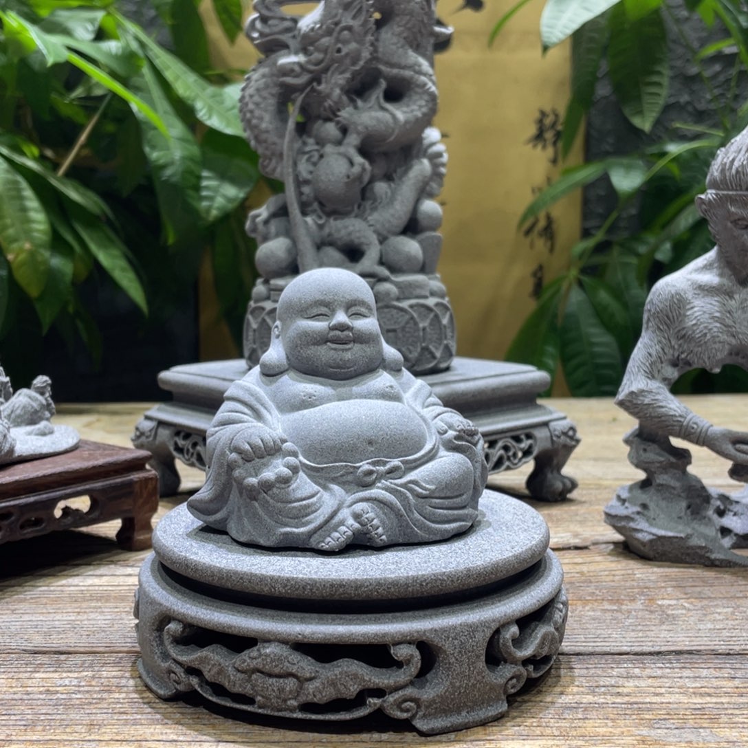 石材圆桌一个大肚一个