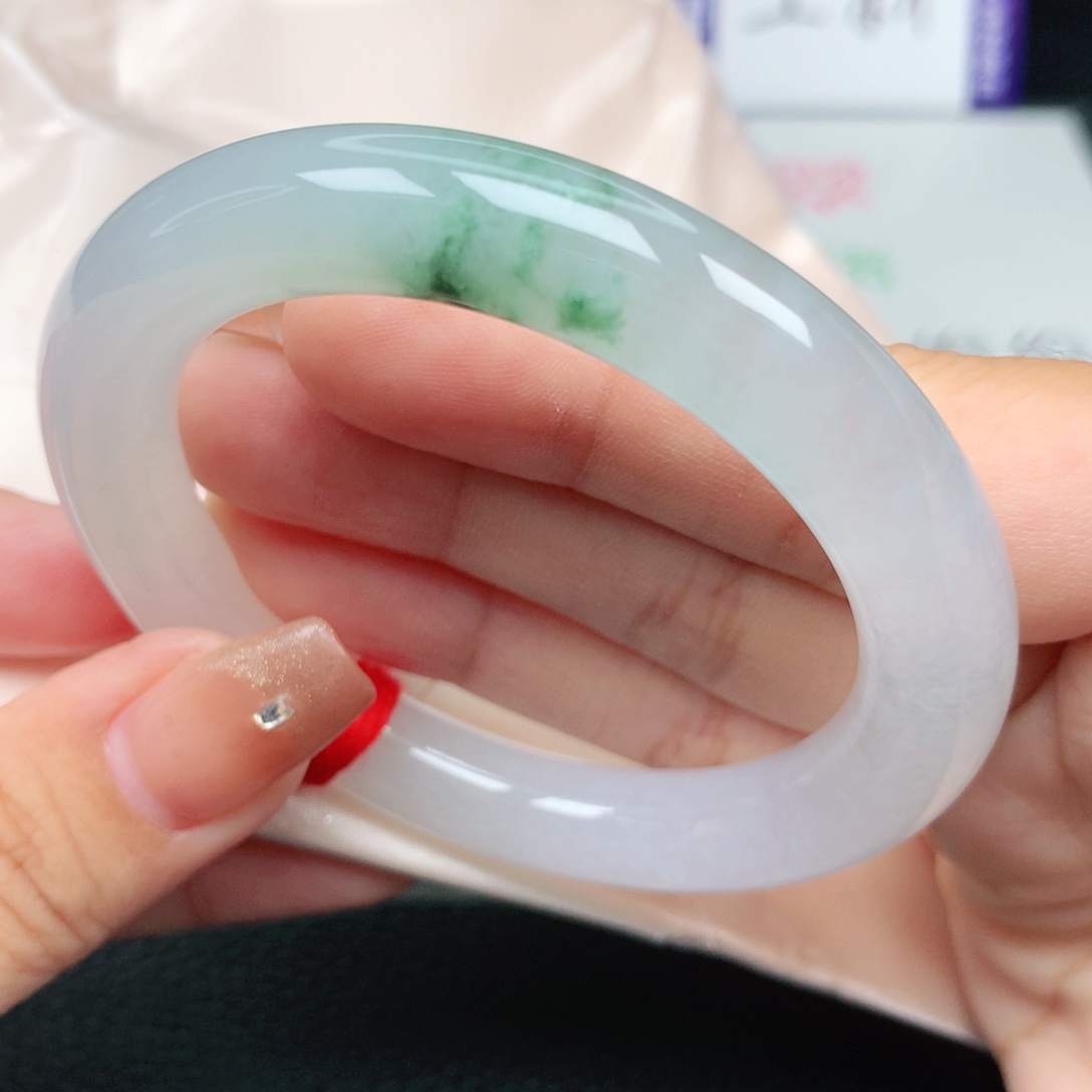 未镶嵌手镯翡翠54.55胖圆 高货新货