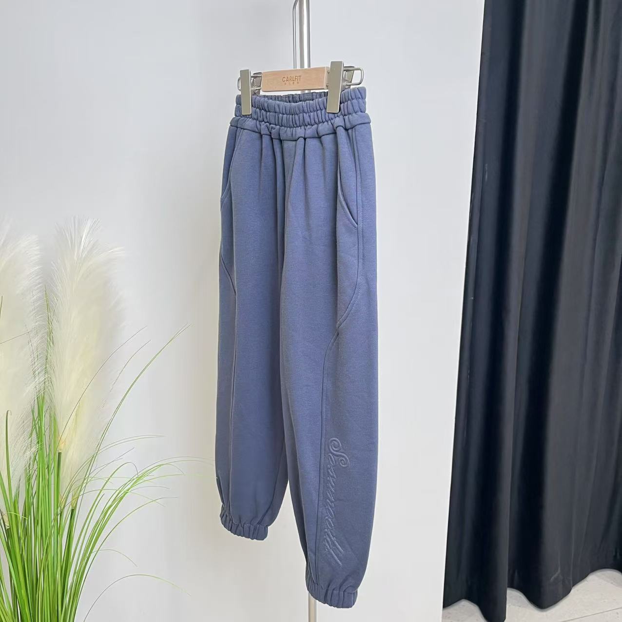 秋冬男童加绒卫裤兰色 1190禾系