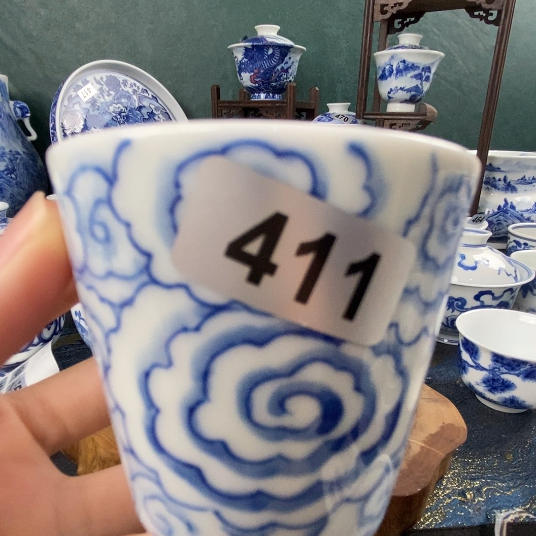 瓷片景德镇手绘青花茶器411