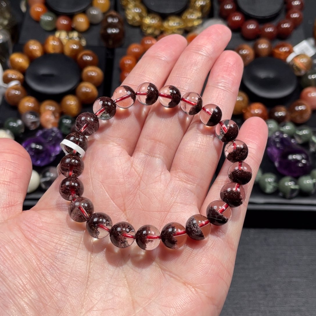 水晶手链未镶嵌红幽灵9mm