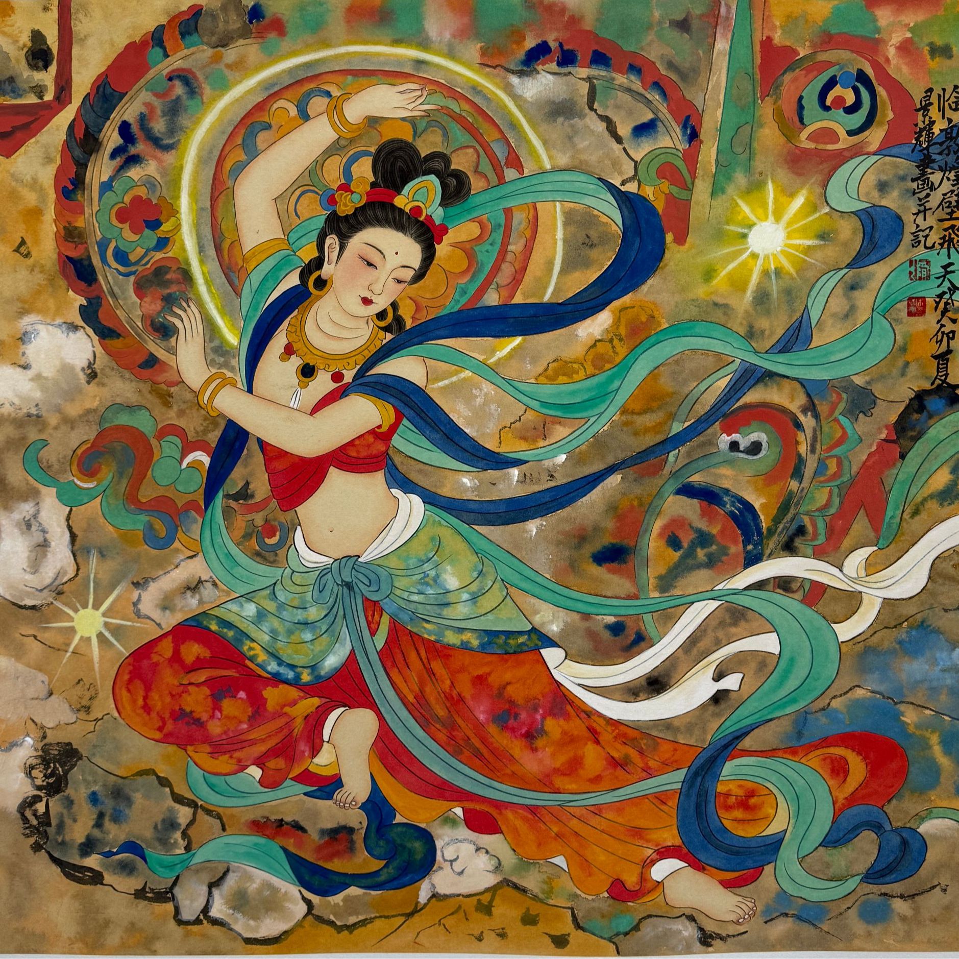 戴总专属——宋景辉老师4平尺人物作品（飞天）