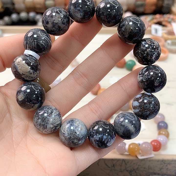 硅化珊瑚（珊瑚玉）手链未镶嵌疏****浅653