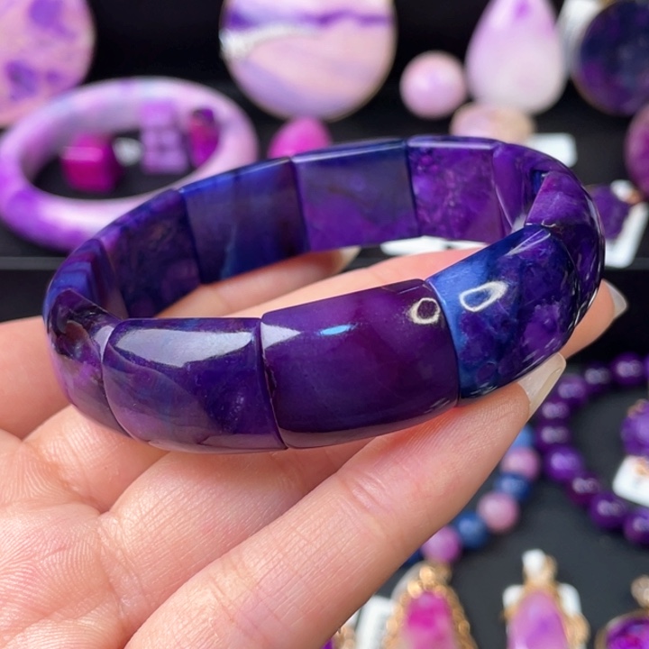 苏纪石（舒俱来）幻彩镯排未镶嵌