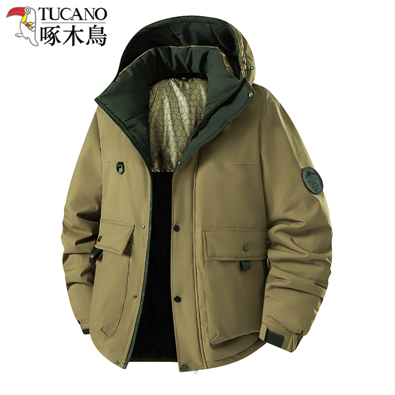 TUCANO/啄木鳥冬季石墨烯保暖棉服防风防水棉衣男士加厚防寒外套