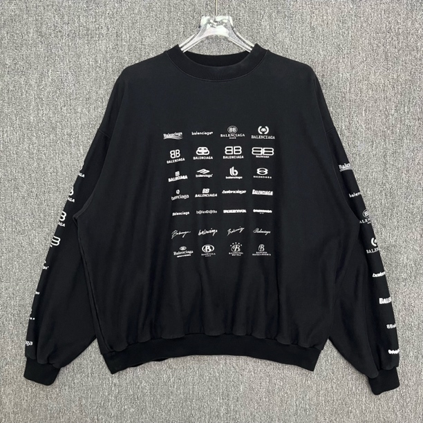 99新 Balenciaga/巴黎世家 图案印花长袖圆领卫衣/1码/99新/13217
