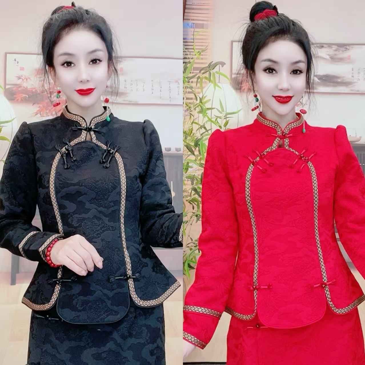 新中式复古盘扣立领上衣86789