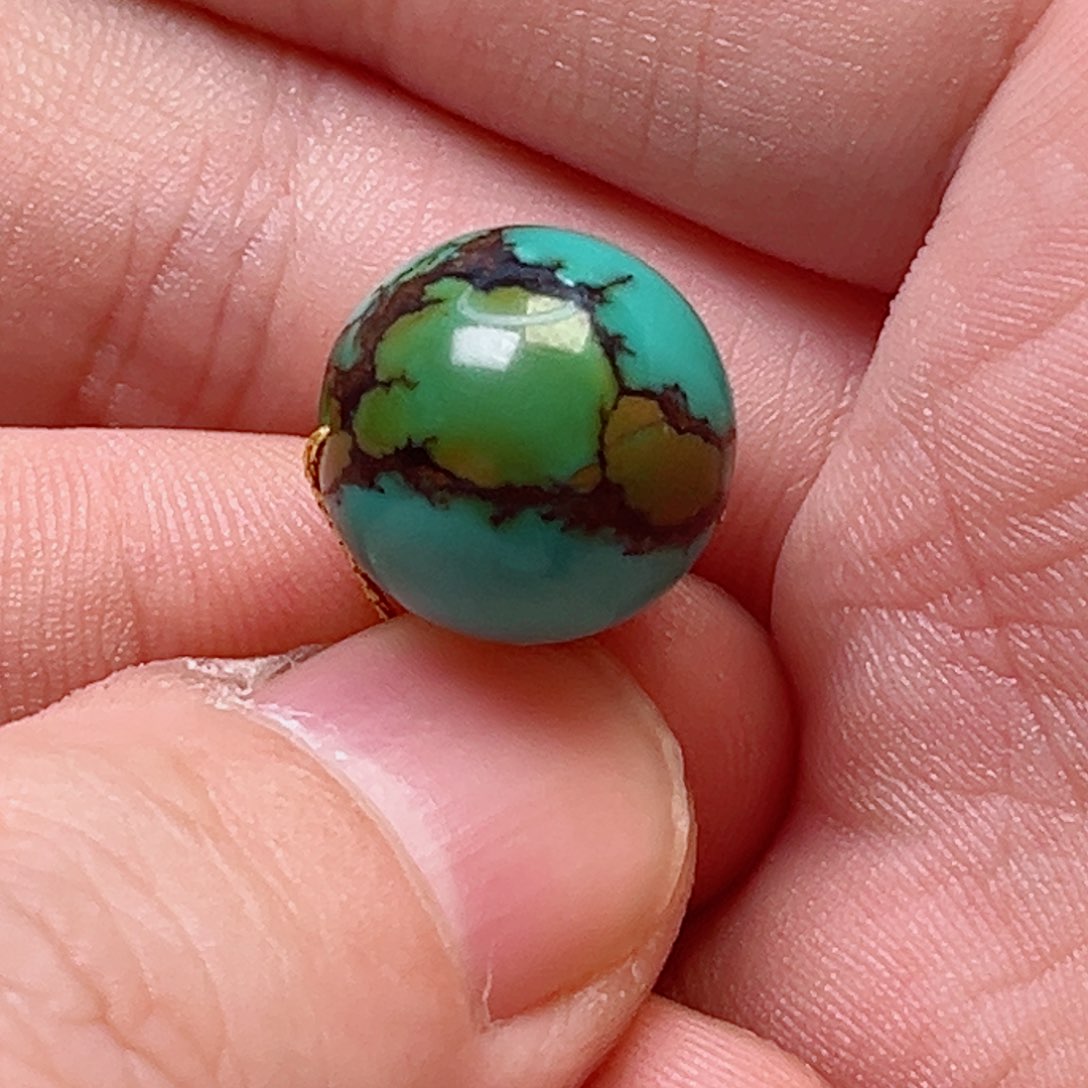 绿松石13.6圆珠未镶嵌C