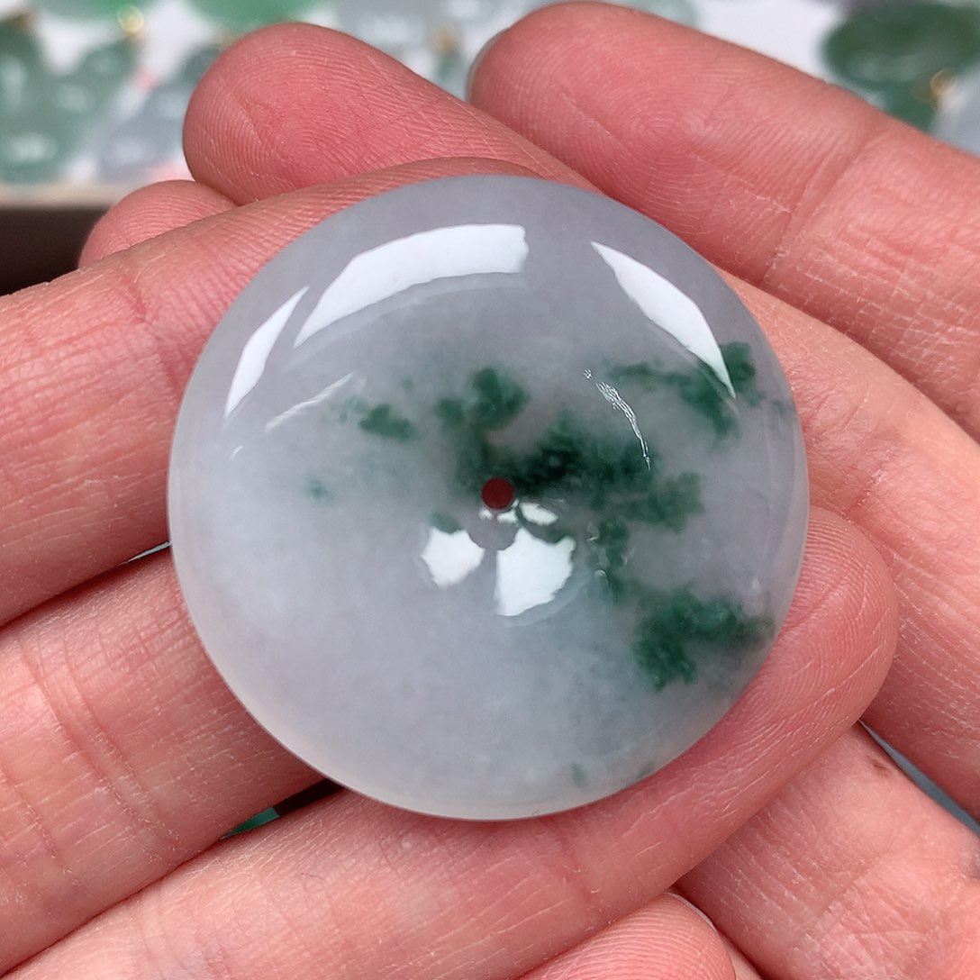 翡翠颈饰未镶嵌平安扣吊坠