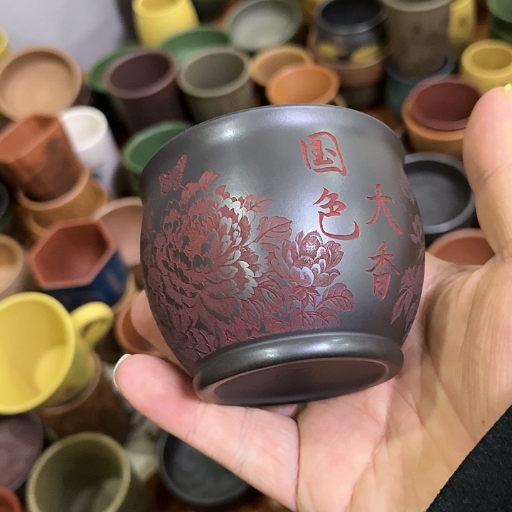 紫砂茶杯全手工紫砂主人杯