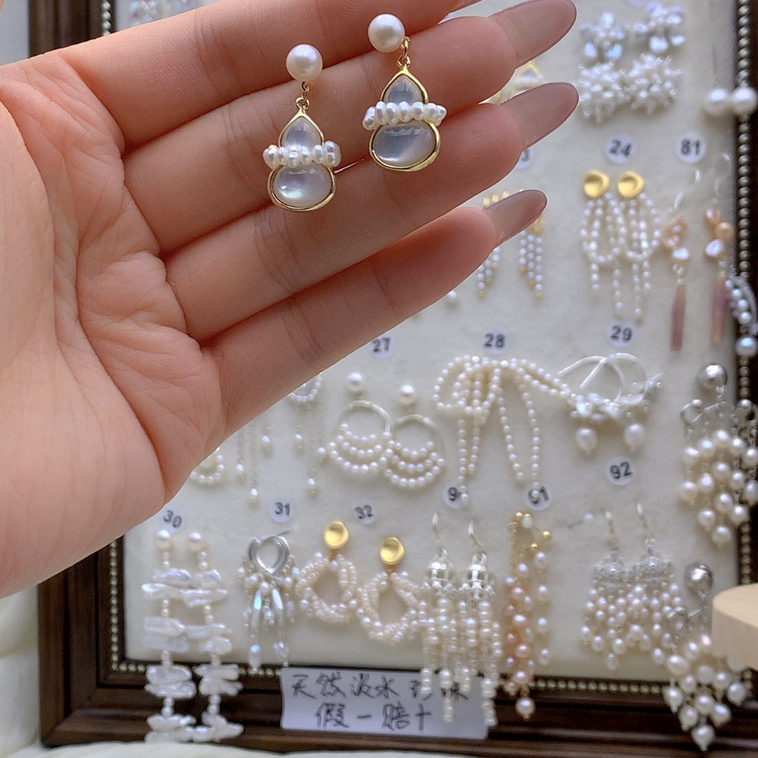 未镶嵌耳饰淡水珍珠