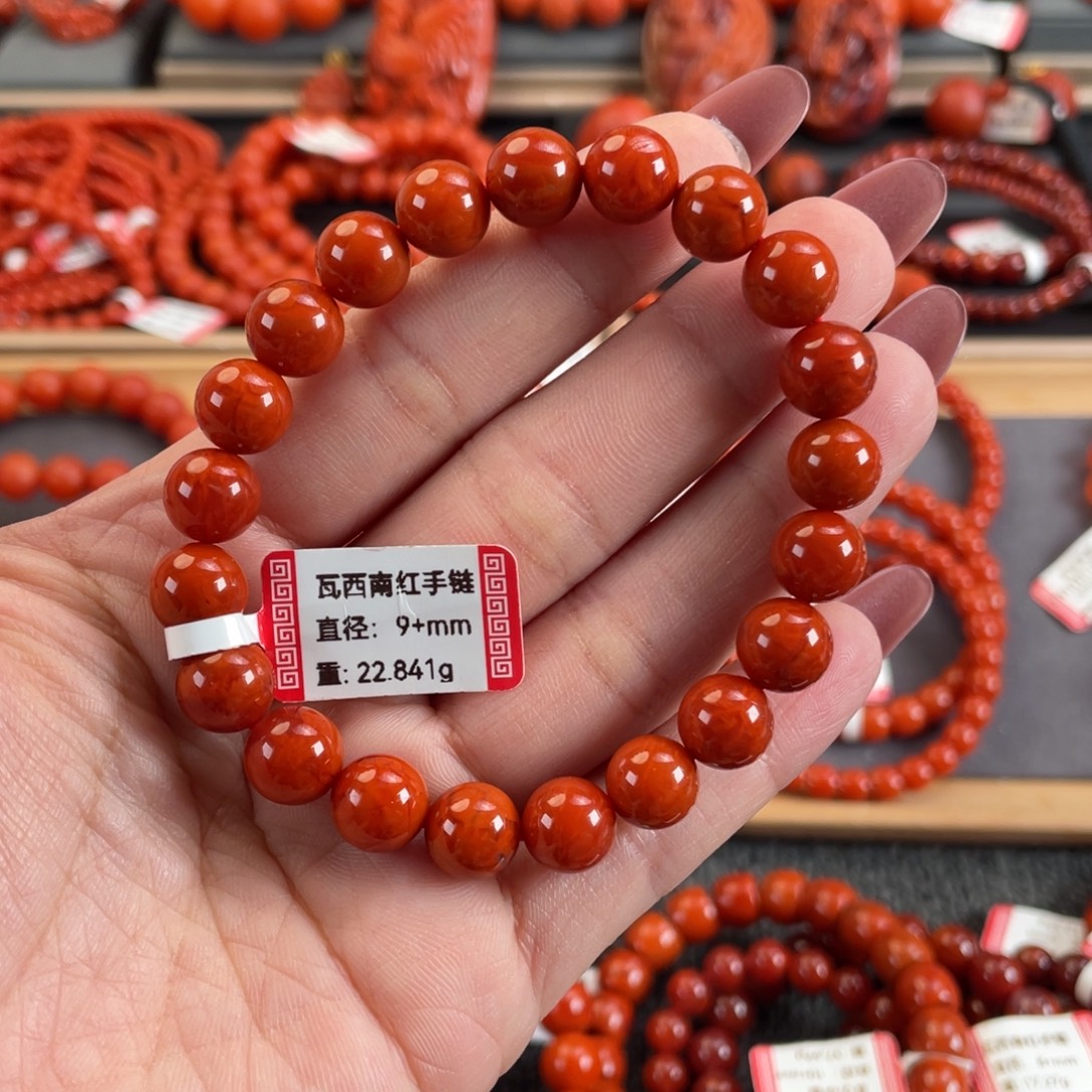 南红玛瑙未镶嵌9➕瓦西南红火焰纹单圈