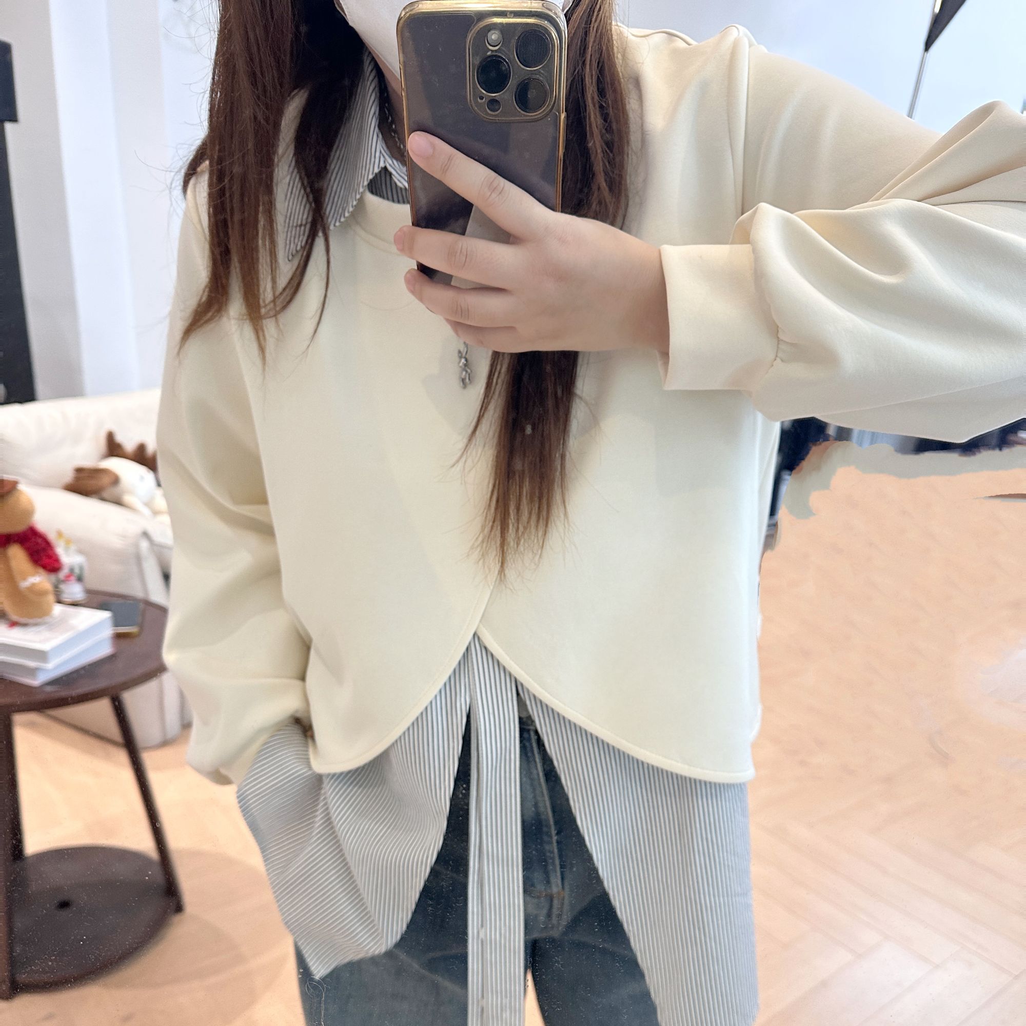 琳妹妹大码女装【奶油威化】胖mm2025年春季假两件卫衣WLL224