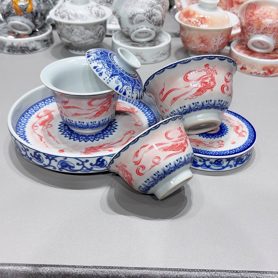 盖碗景德镇高温茶具