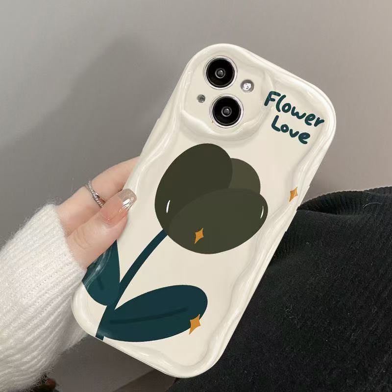 奶油纹--适用苹果16plus手机壳iPhone13全包14promax奶油纹15防摔