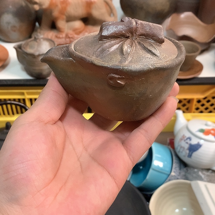 备前烧宝瓶一个备前