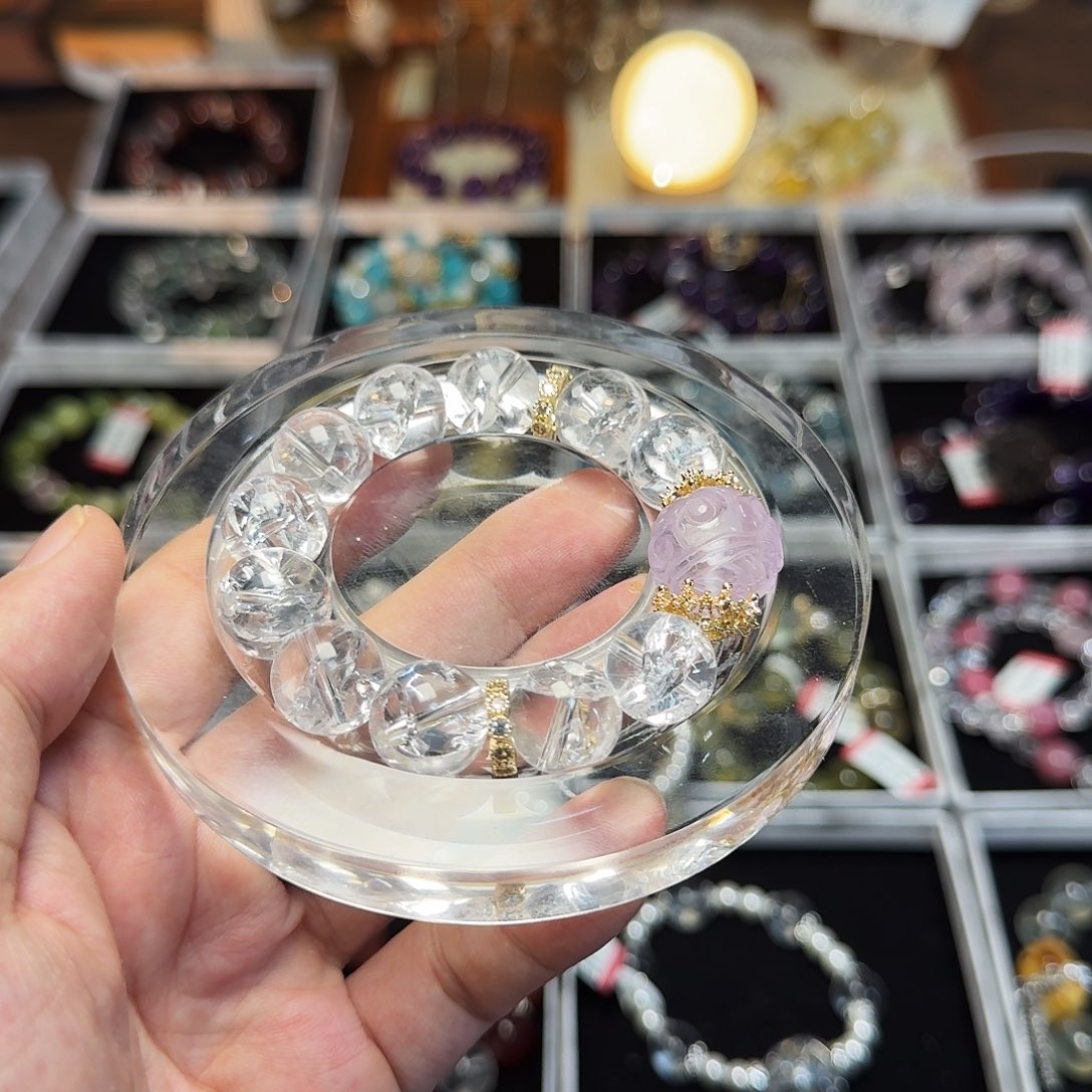 水晶手链合金高*天然水晶阿塞