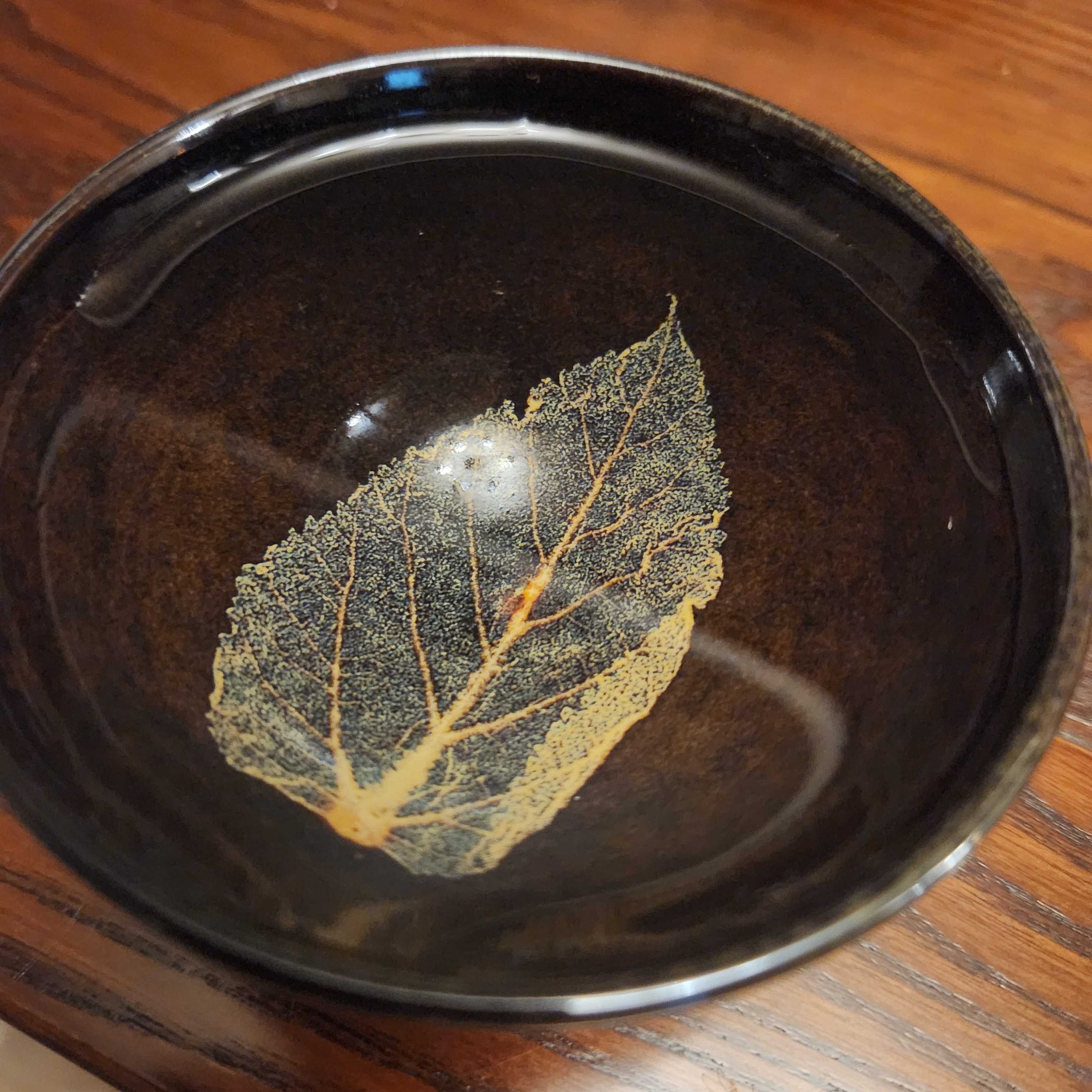 吉州窑天目木叶盏（90ml不倒翁深碗杯）