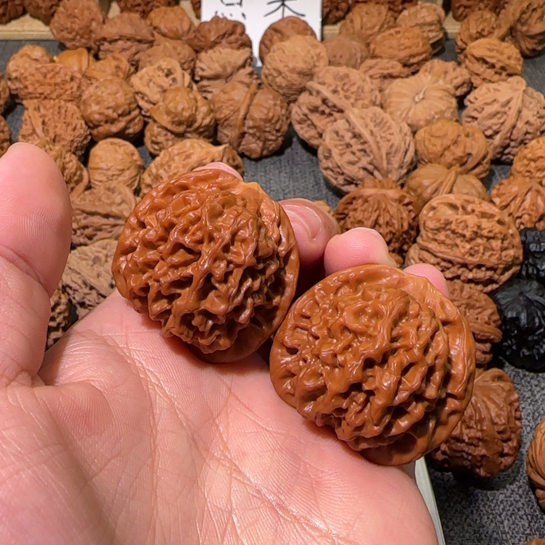 把件文玩核桃37尺秦闷