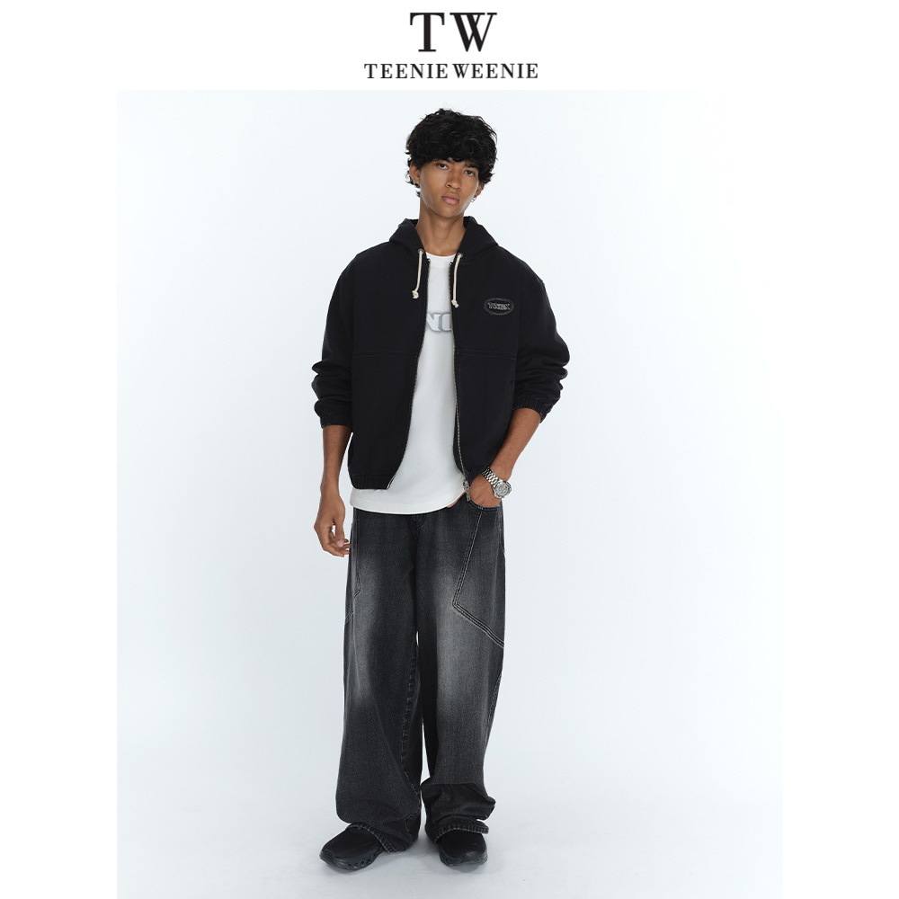 Teenie Weenie小熊男装美式时尚沉稳宽松舒适透气分割线牛仔裤