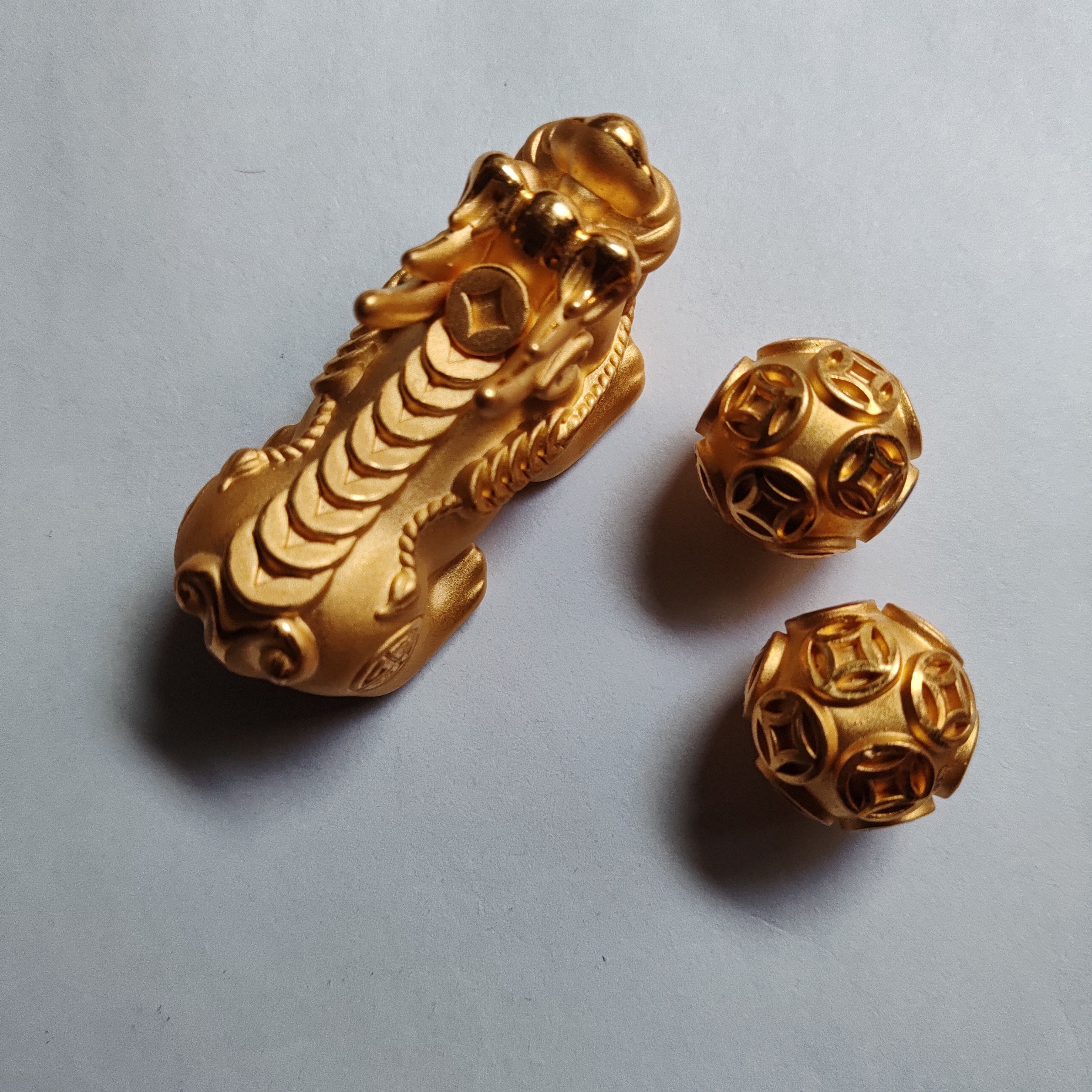 金元宝足金999貔貅珠子首饰