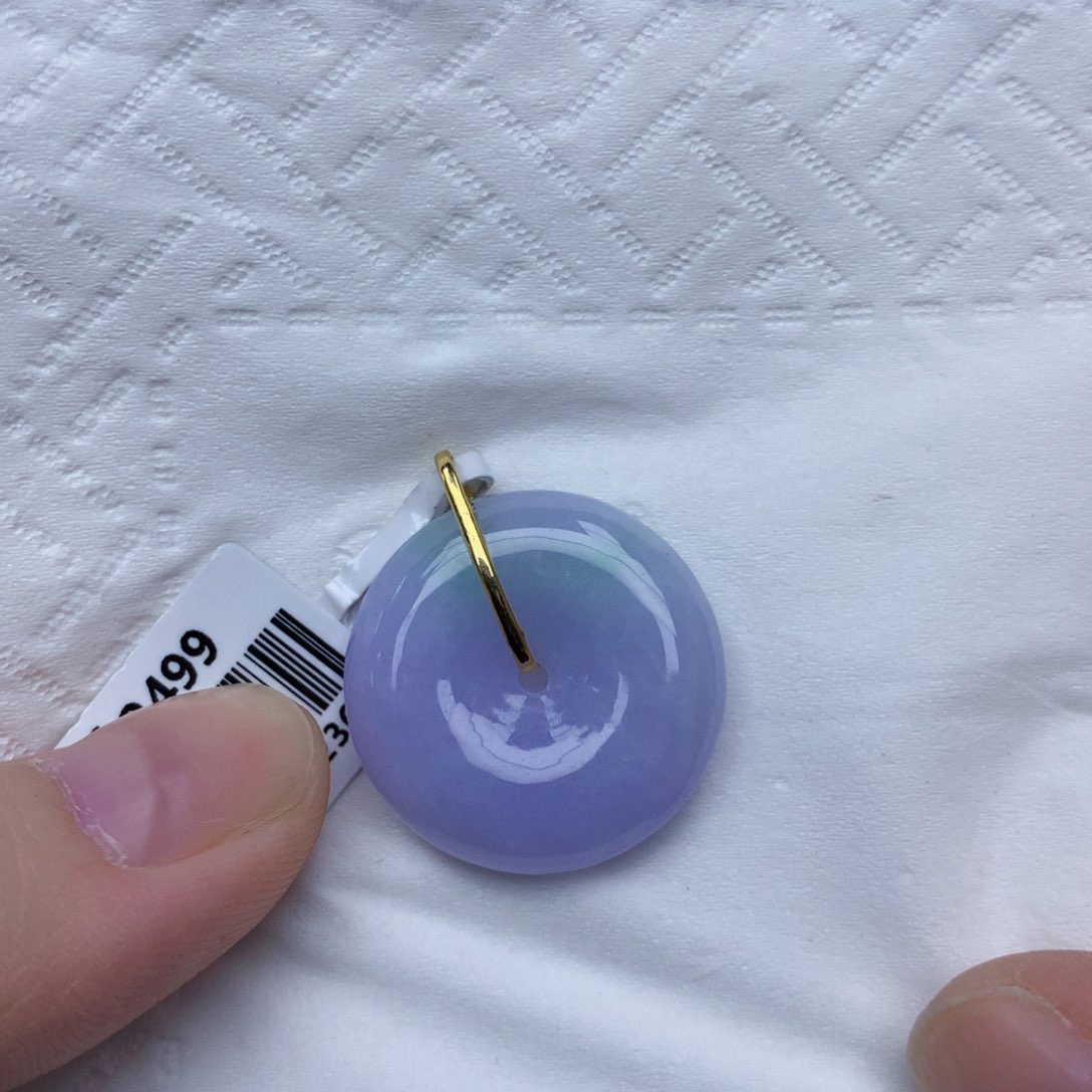 颈饰18K金镶嵌翡翠