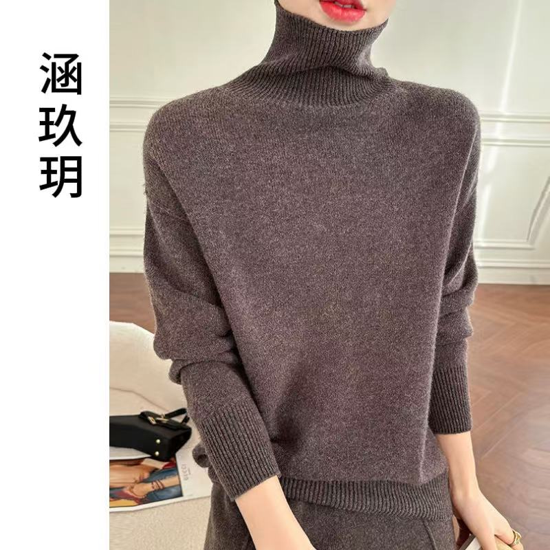 涵玖玥【100羊毛】肤感宽松慵懒风上衣暮-01-8856