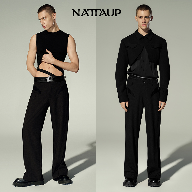 NATTAUPA系列男士可拆卸装饰性蛇骨腰链三角裤内裤