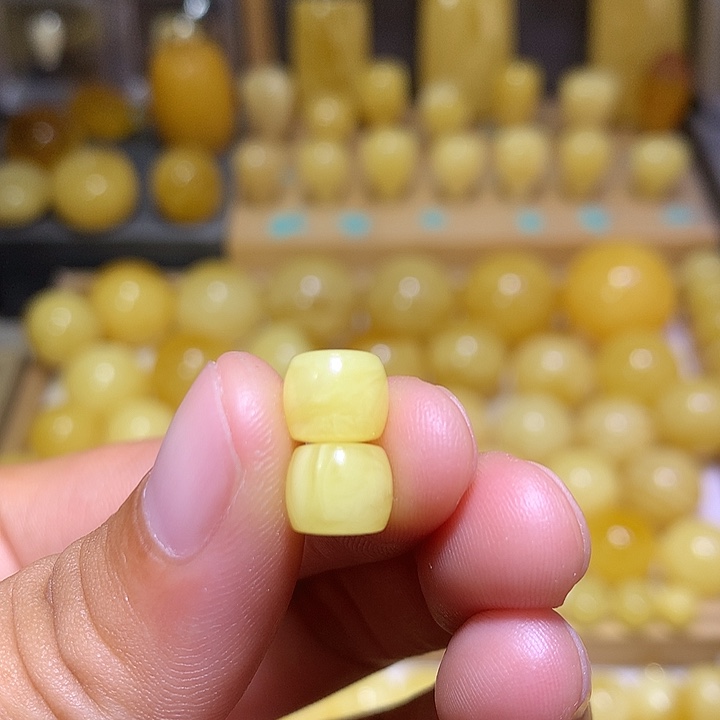 裸石蜜蜡未镶嵌天然俄料白花蜜蜡精工直切8