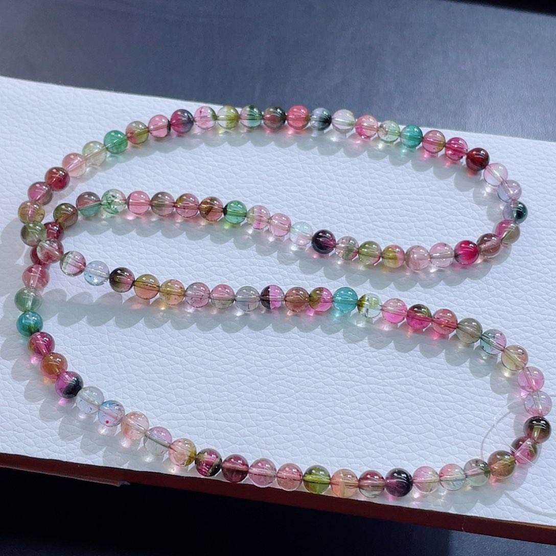 未镶嵌碧玺手链6.3mm左右