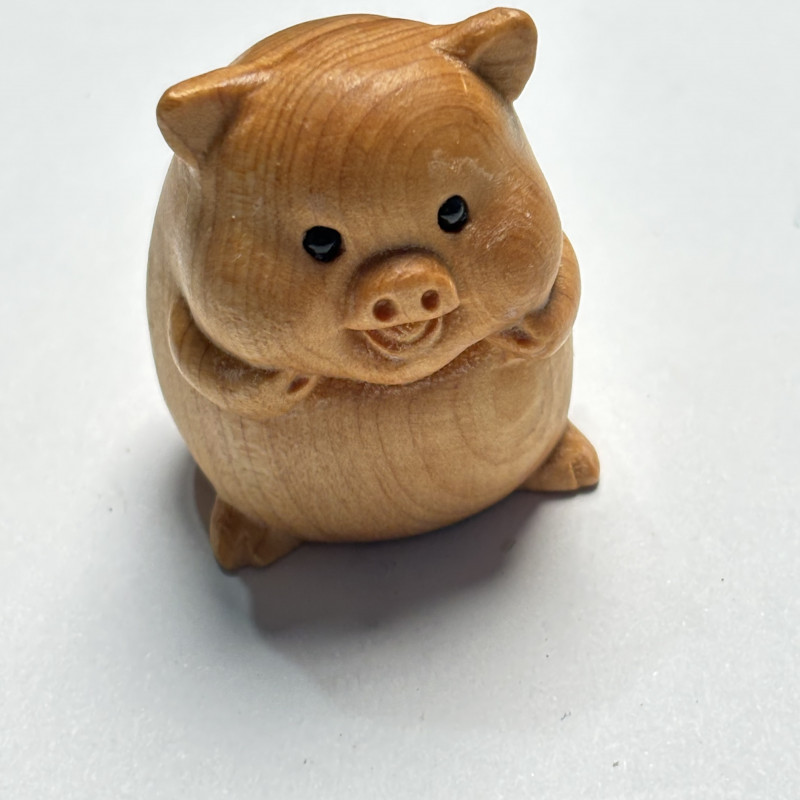 1237 崖柏把件猪