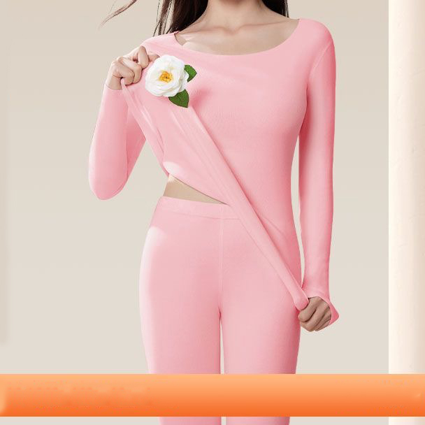 新新定制-无痕秋衣秋裤套装德绒磨毛内穿打底保暖内衣520614