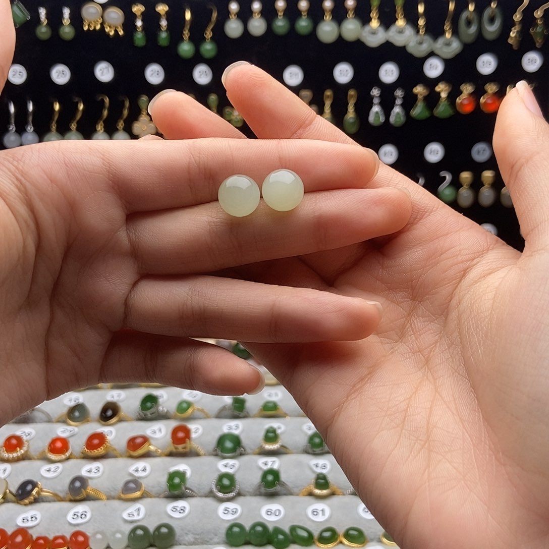 和田玉银S925镶嵌颈饰