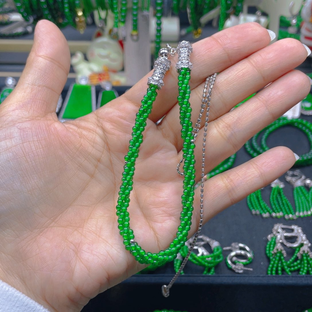 颈饰未镶嵌翡翠麻花链