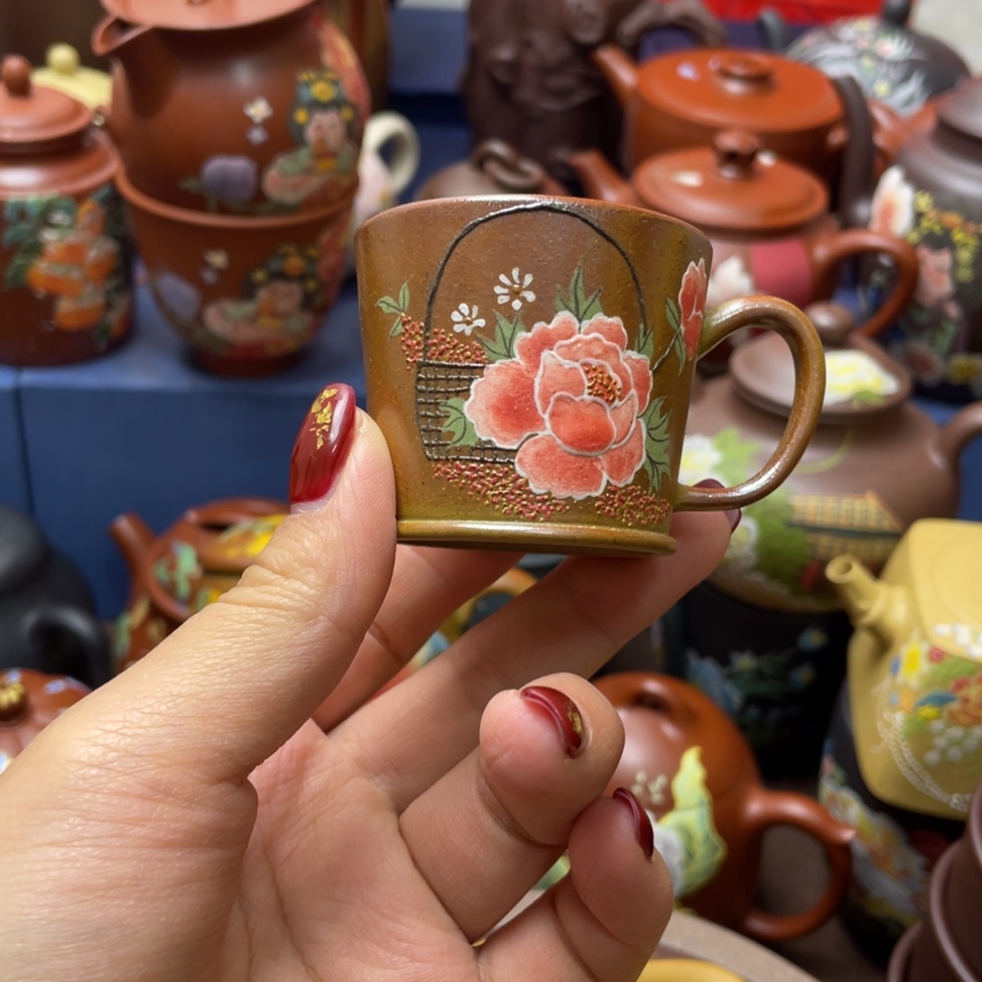 茶杯红泥紫砂主人杯50cc